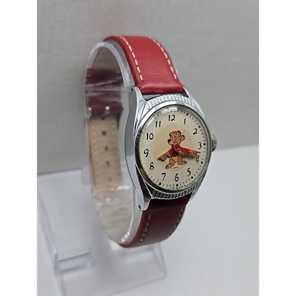 Rare Vintage US Time Disney WDP Bongo Bear Manual Wind Mechanical Watch Made USA main image 11